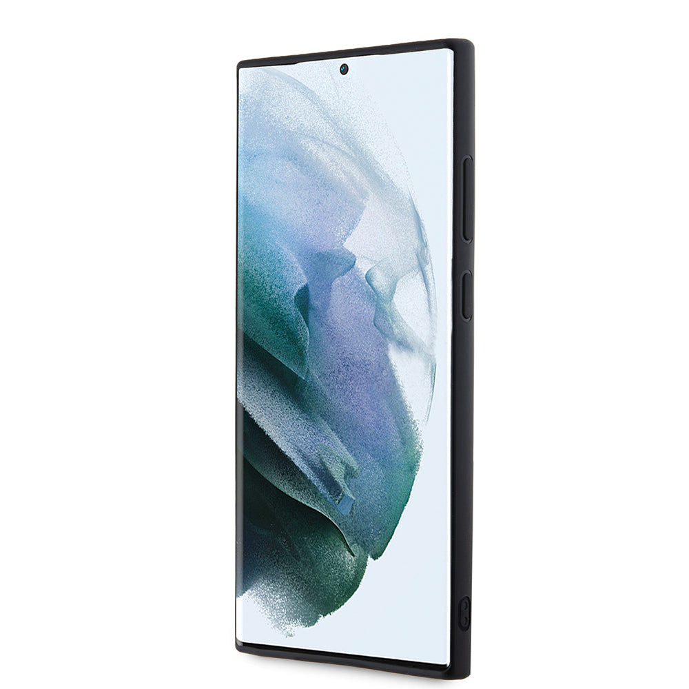 Hülle für Samsung Galaxy S23 Ultra S918, Karl Lagerfeld, 3D Rubber Glitter Logo, Schwarz