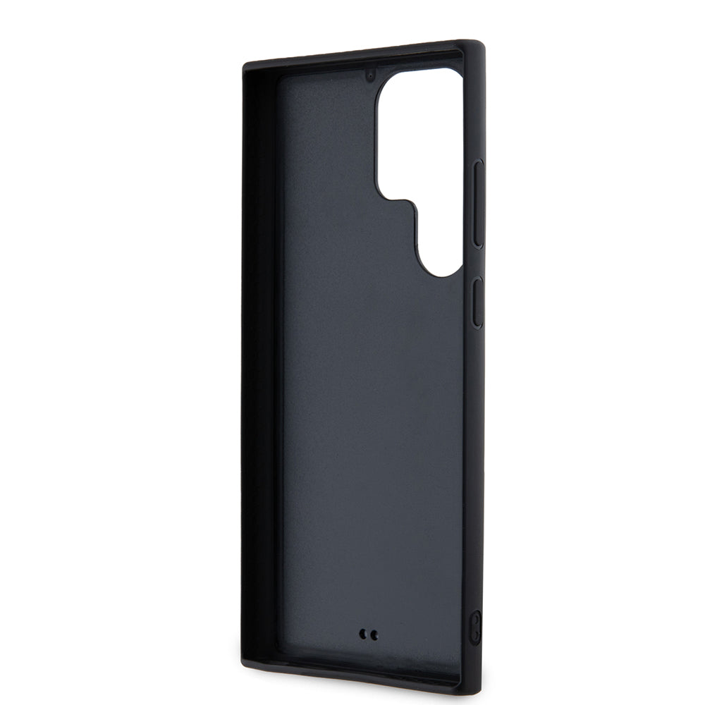 Hülle für Samsung Galaxy S23 Ultra S918, Karl Lagerfeld, 3D Rubber Glitter Logo, Schwarz