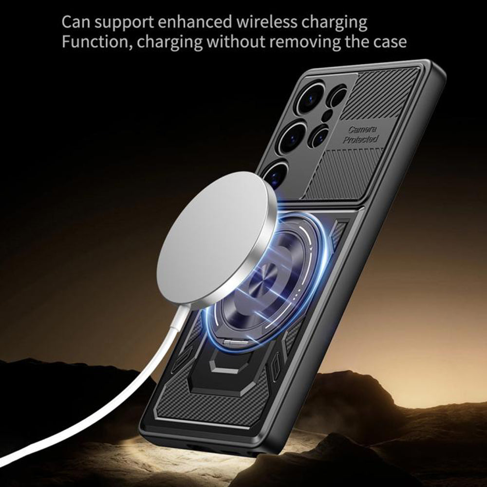 Case for Samsung Galaxy S23 Ultra S918, Techsuit, RuggedCam, Black