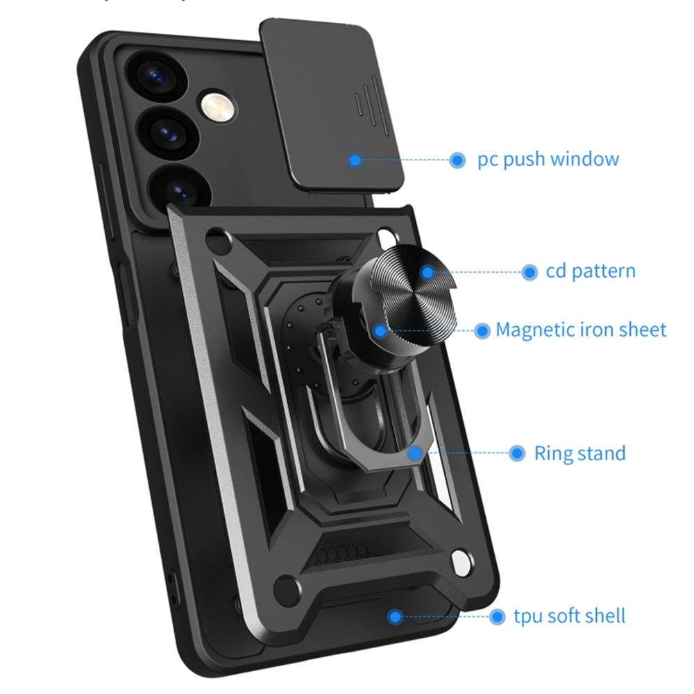 Hülle für Samsung Galaxy S24 FE S721, Techsuit, CamShield, Blau