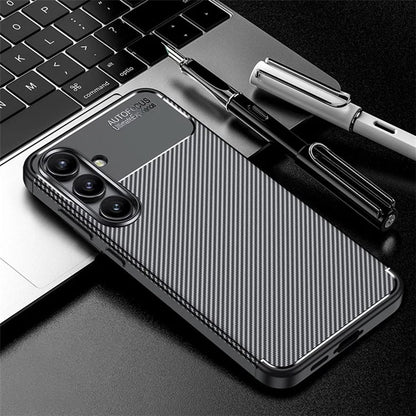 Hülle für Samsung Galaxy S24 FE S721, Techsuit, CarbonFiber, Schwarz