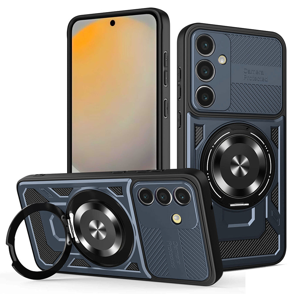 Hülle für Samsung Galaxy S24 FE S721, Techsuit, RuggedCam, Blau