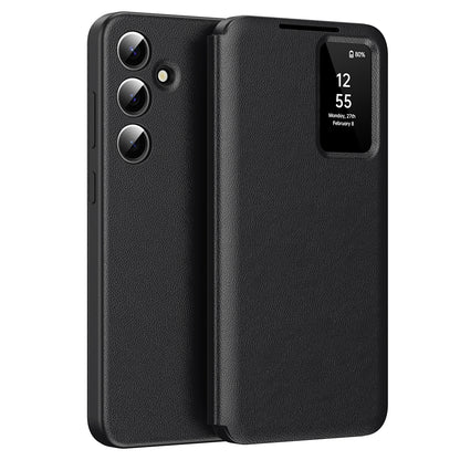 Hülle für Samsung Galaxy S24 FE S721, Techsuit, SmartView, Schwarz