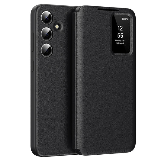 Hülle für Samsung Galaxy S24 FE S721, Techsuit, SmartView, Schwarz