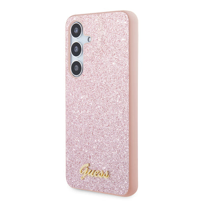 Case for Samsung Galaxy S24+ S926, Guess, Glitter Script, Pink
