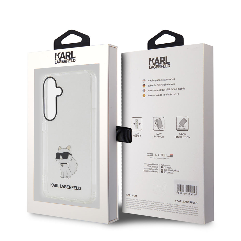Hülle für Samsung Galaxy S24 S921, Karl Lagerfeld, IML Luxury Choupette, Transparent
