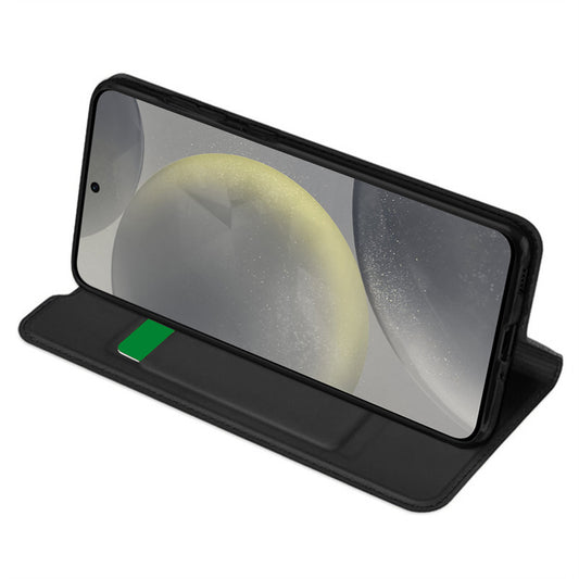 Hülle für Samsung Galaxy S24 S921, Techsuit, Magskin Book, Schwarz