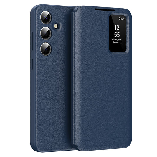 Hülle für Samsung Galaxy S24 S921, Techsuit, SmartView, Blau