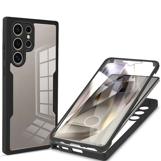 Hülle für Samsung Galaxy S24 Ultra S928, Techsuit, ColorVerse 360, Schwarz