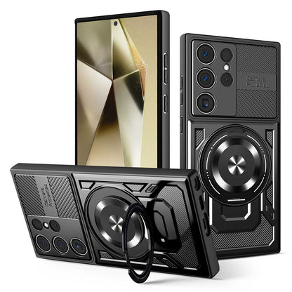 Hülle für Samsung Galaxy S24 Ultra S928, Techsuit, RuggedCam, Schwarz