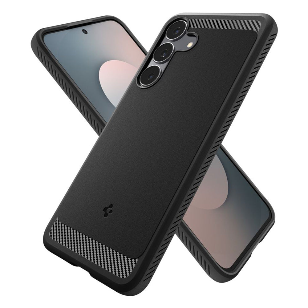 Hülle für Samsung Galaxy S25 FE, Spigen, Rugged Armor, Mattschwarz ACS10025