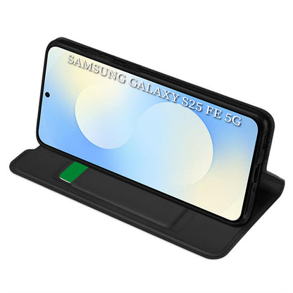 Hülle für Samsung Galaxy S25 FE, Techsuit, Magskin Book, Schwarz