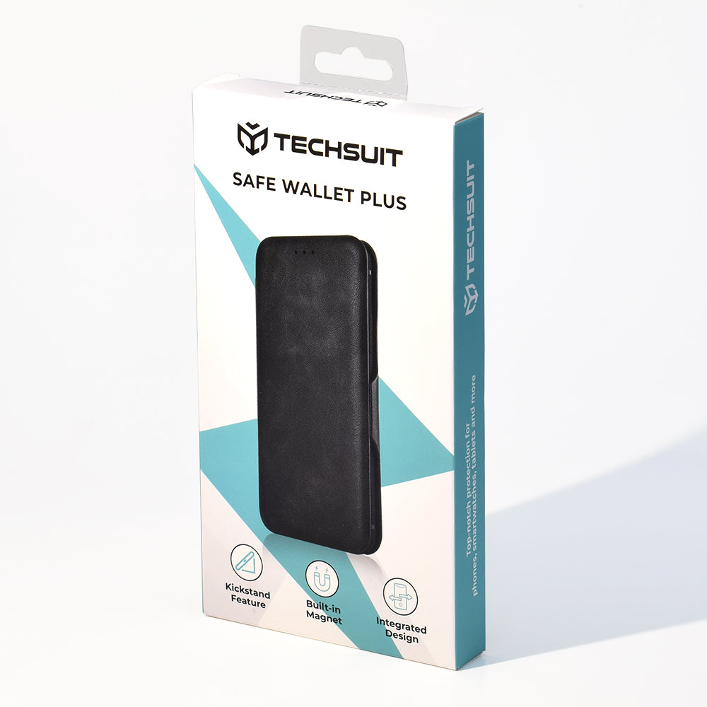 Hülle für Samsung Galaxy S25 FE, Techsuit, Safe Wallet Plus, Grün