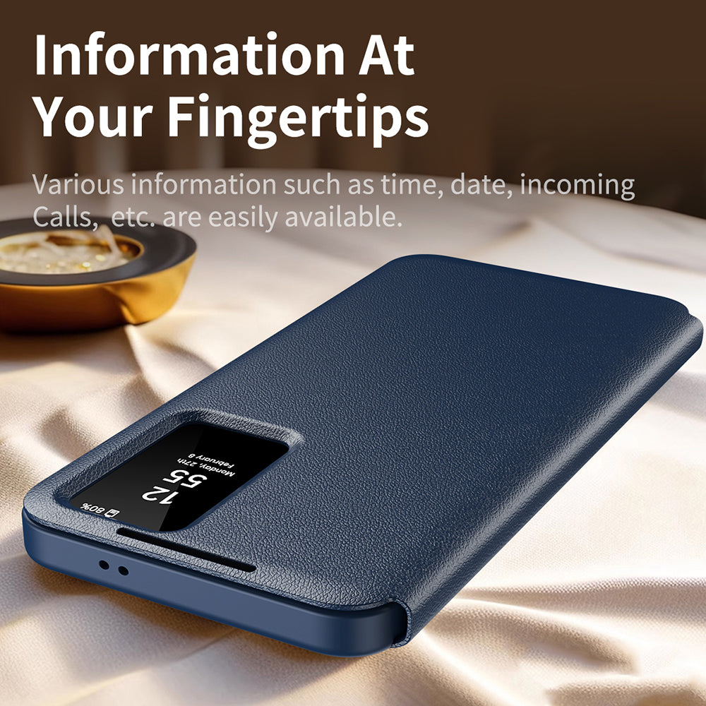 Hülle für Samsung Galaxy S25 FE, Techsuit, SmartView, Blau