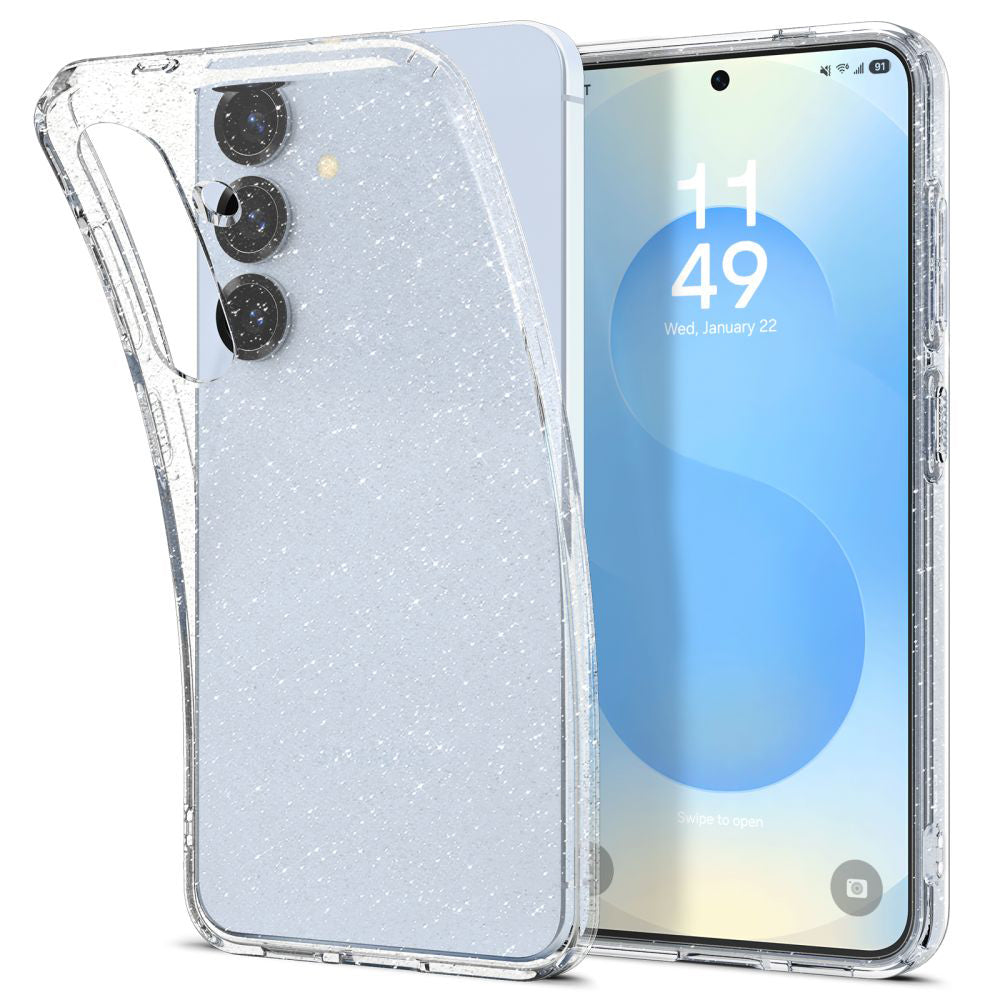 Hülle für Samsung Galaxy S25+ S936, Spigen, Liquid Crystal Glitter, Transparent