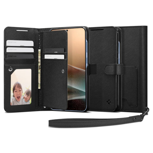 Hülle für Samsung Galaxy S25+ S936, Spigen, Wallet S, Schwarz ACS09125