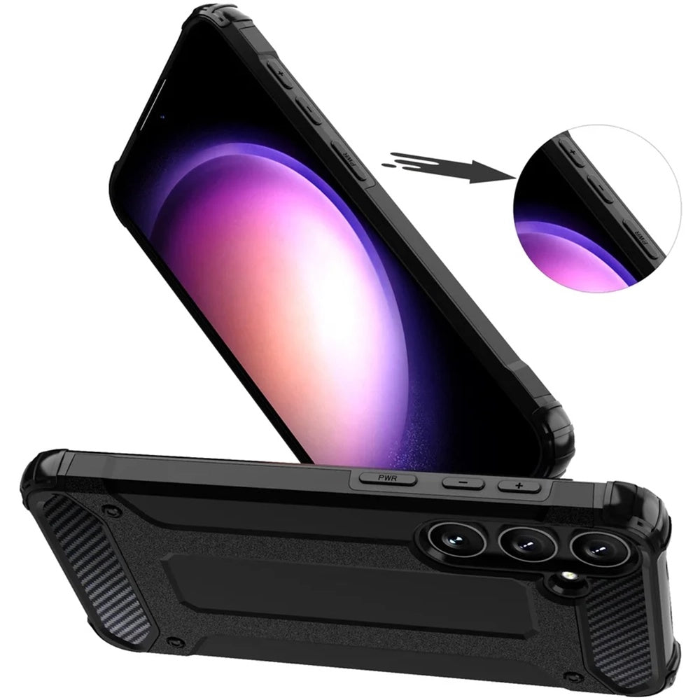 Hülle für Samsung Galaxy S25+ S936, Techsuit, Hybrid Armor, Schwarz