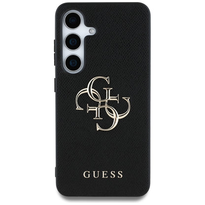 Case for Samsung Galaxy S25 S931, Guess, 4G Grained Big and Classic Logo, Black