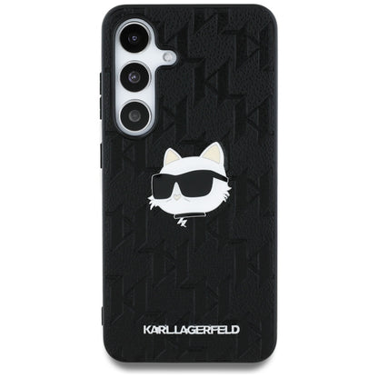 Hülle für Samsung Galaxy S25 S931, Karl Lagerfeld, Monogram Choupette's Head, Schwarz