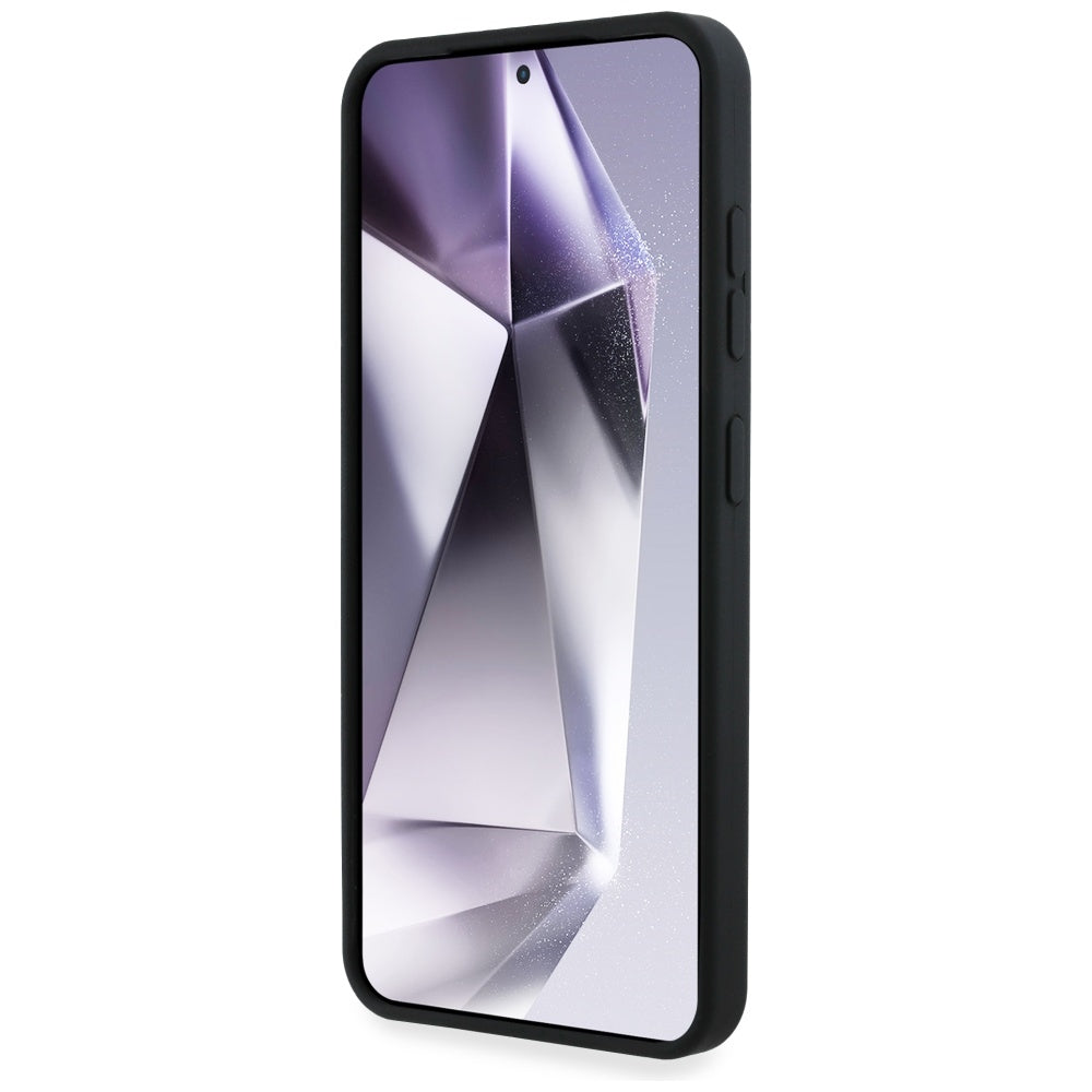 Hülle für Samsung Galaxy S25 S931, Karl Lagerfeld, Silikon mit Metalllogo, Schwarz