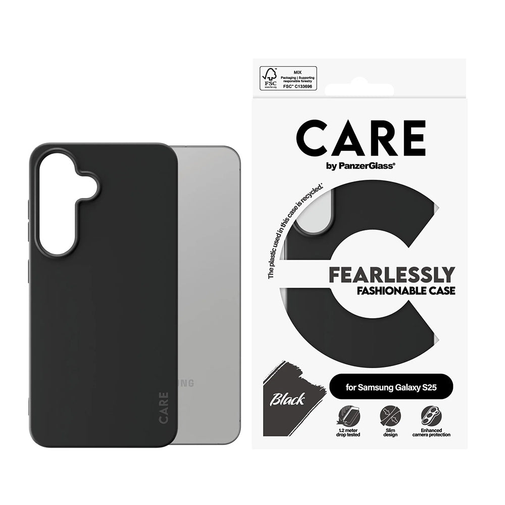 Hülle für Samsung Galaxy S25 S931, PanzerGlass, Care Fashionable, Schwarz