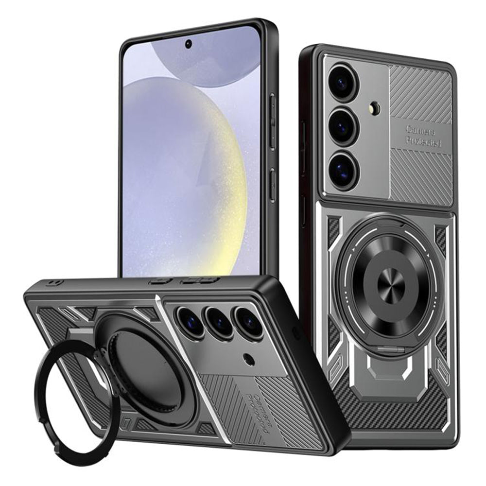Hülle für Samsung Galaxy S25 S931 / S24 S921, Techsuit, RuggedCam, Grau