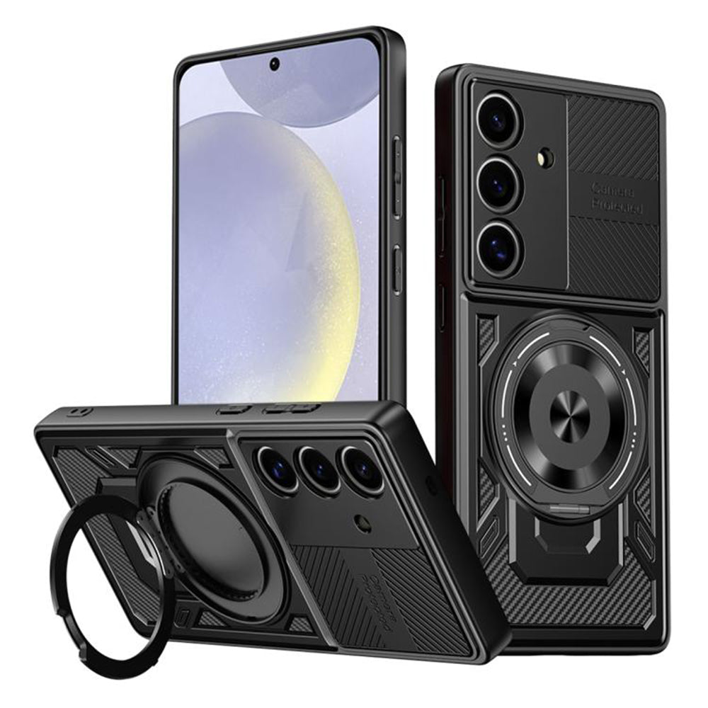 Hülle für Samsung Galaxy S25 S931 / S24 S921, Techsuit, RuggedCam, Schwarz
