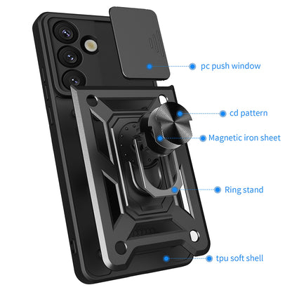 Hülle für Samsung Galaxy S25 S931, Techsuit, CamShield, Schwarz