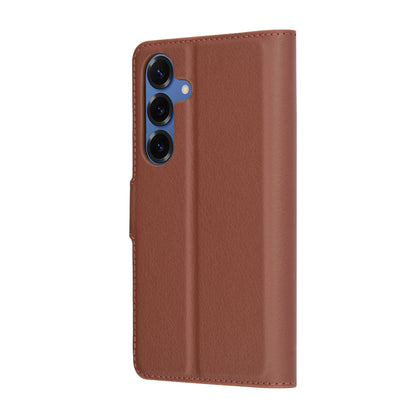 Hülle für Samsung Galaxy S25 S931, Techsuit, Leder-Folio, Braun