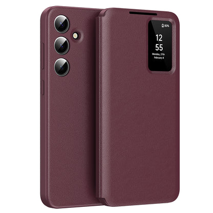 Hülle für Samsung Galaxy S25 S931, Techsuit, SmartView, Rot