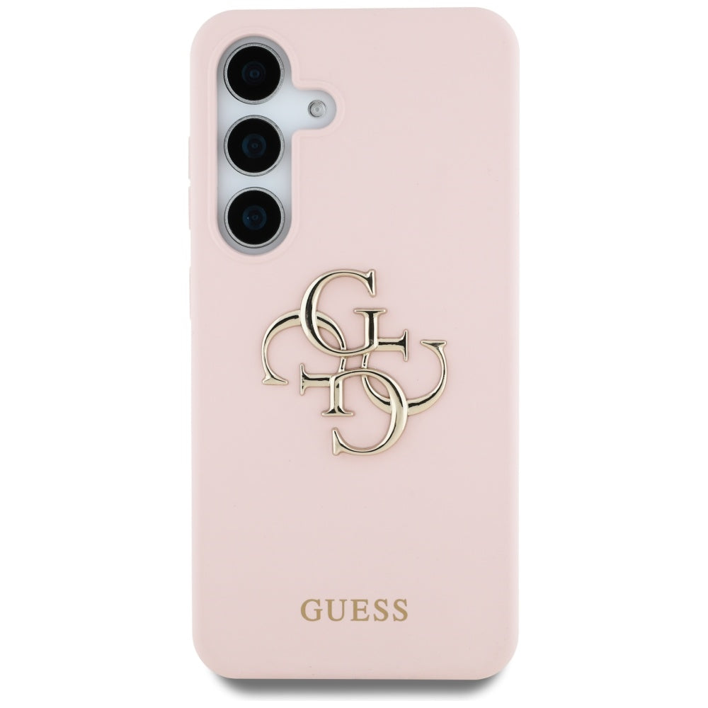 Hülle für Samsung Galaxy S25 Ultra S938, Guess, 4G Grained Big and Classic Logo, Rosa
