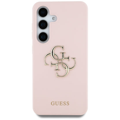 Hülle für Samsung Galaxy S25 Ultra S938, Guess, 4G Grained Big and Classic Logo, Rosa