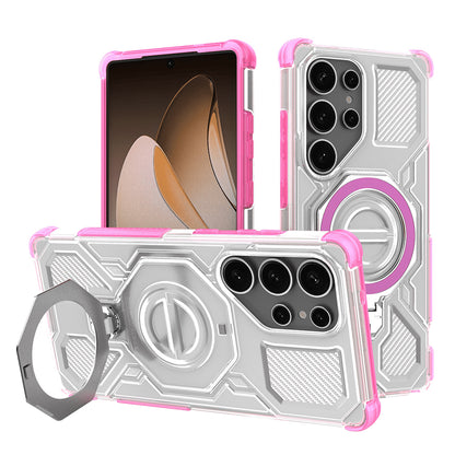 Hülle für Samsung Galaxy S25 Ultra S938, Techsuit, Carbon Shield Pro, Rosa