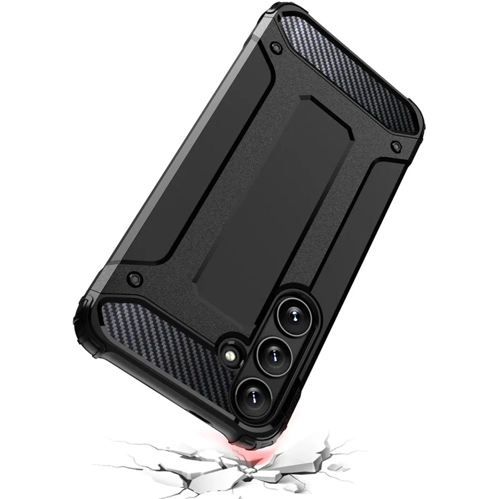 Hülle für Samsung Galaxy S25 Ultra S938, Techsuit, Hybrid Armor, Schwarz