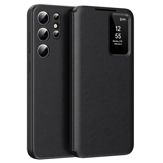Hülle für Samsung Galaxy S25 Ultra S938, Techsuit, SmartView, Schwarz