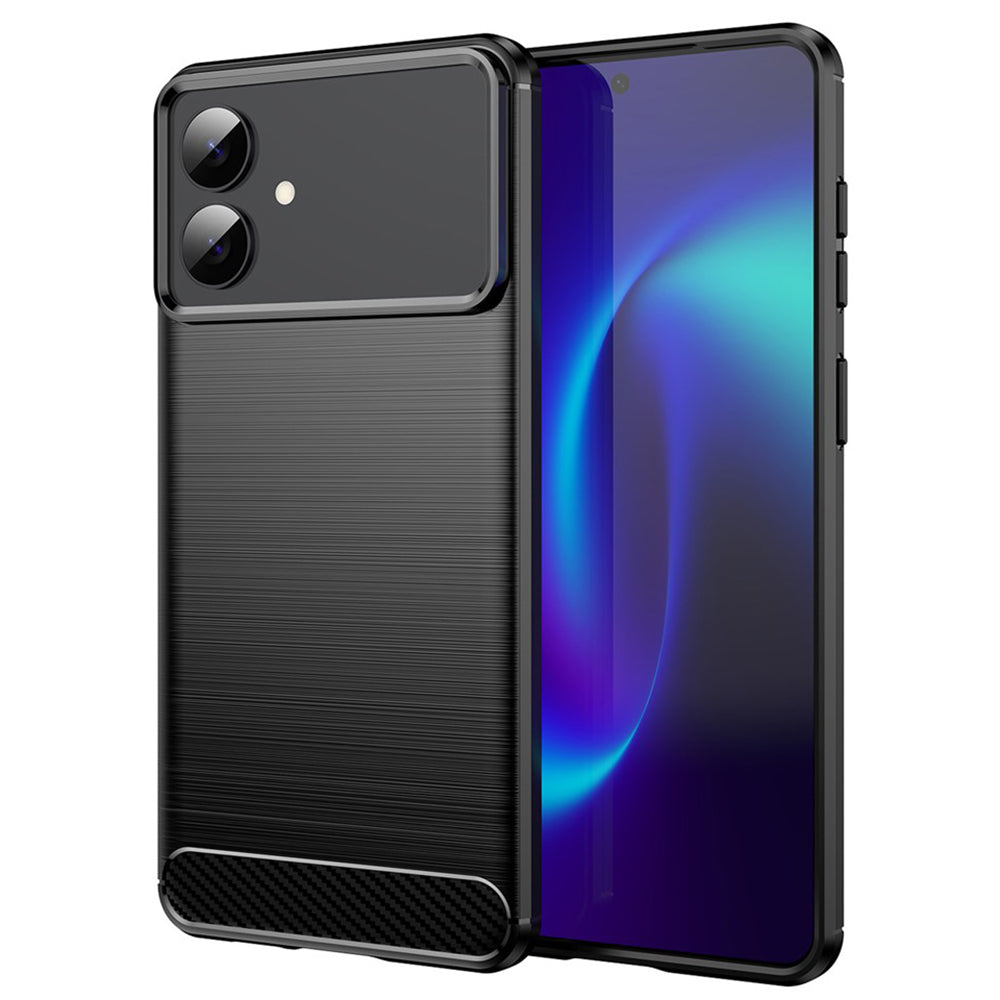 Hülle für Samsung Galaxy S26 Edge, Techsuit, Carbon, Schwarz