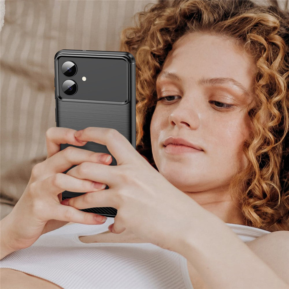 Hülle für Samsung Galaxy S26 Edge, Techsuit, Carbon, Schwarz