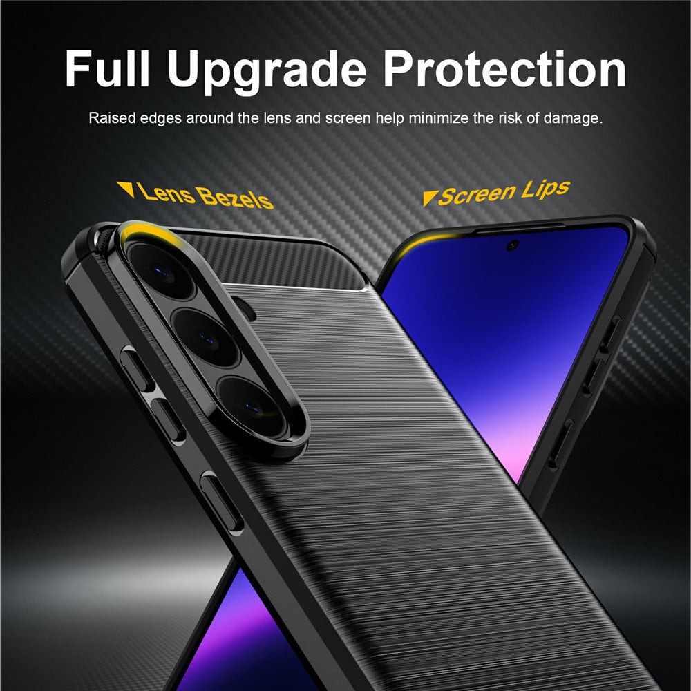 Hülle für Samsung Galaxy S26 FE / S25 FE, Techsuit, Carbon, Blau