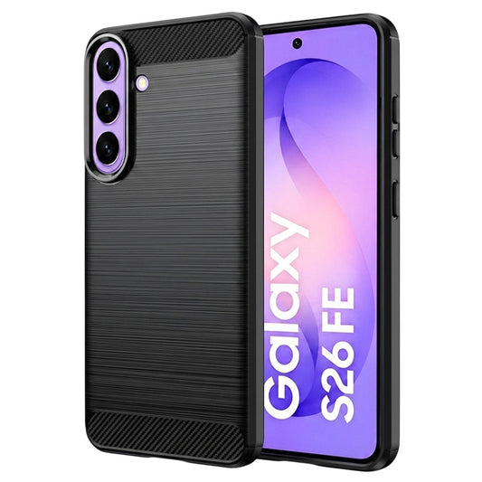 Hülle für Samsung Galaxy S26 FE / S25 FE, Techsuit, Carbon, Schwarz