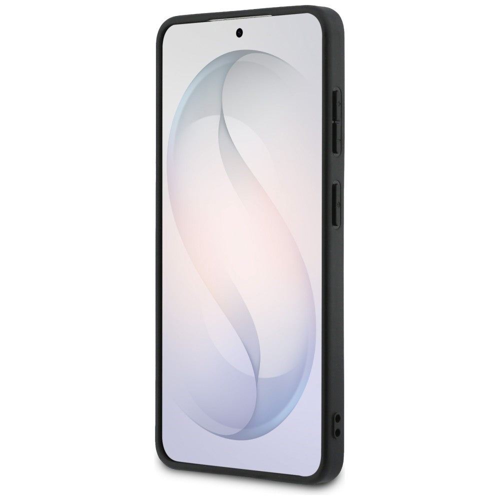 Hülle für Samsung Galaxy S26 S942, Guess, Fixed Glitter Big 4G Metal Frame, Schwarz