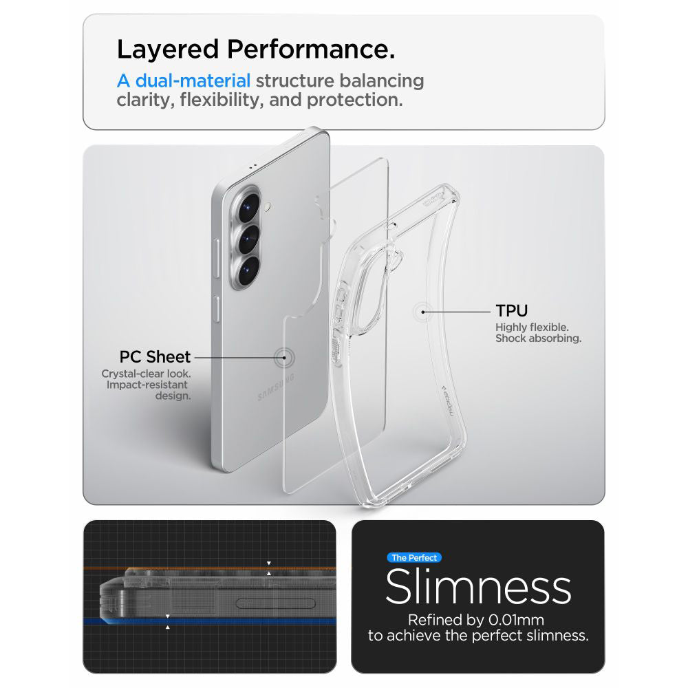 Hülle für Samsung Galaxy S26 Plus S947, Spigen, Ultra Hybrid, Transparent ACS10707