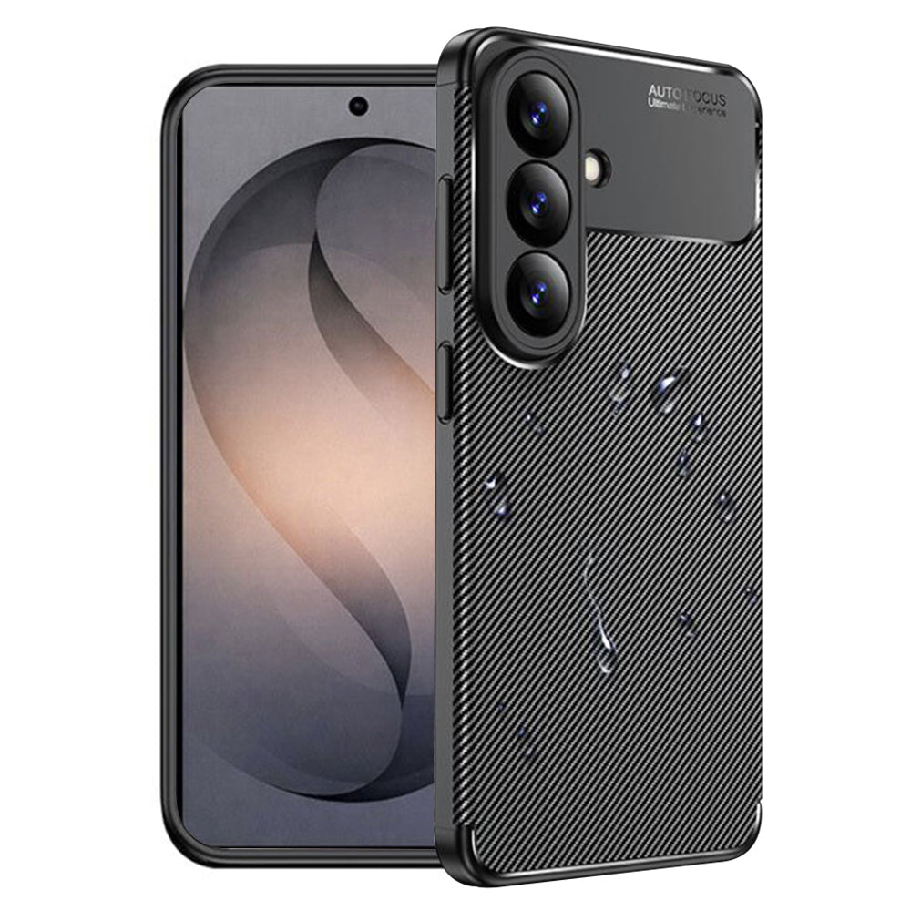 Hülle für Samsung Galaxy S26 Plus, Techsuit, CarbonFiber, Schwarz