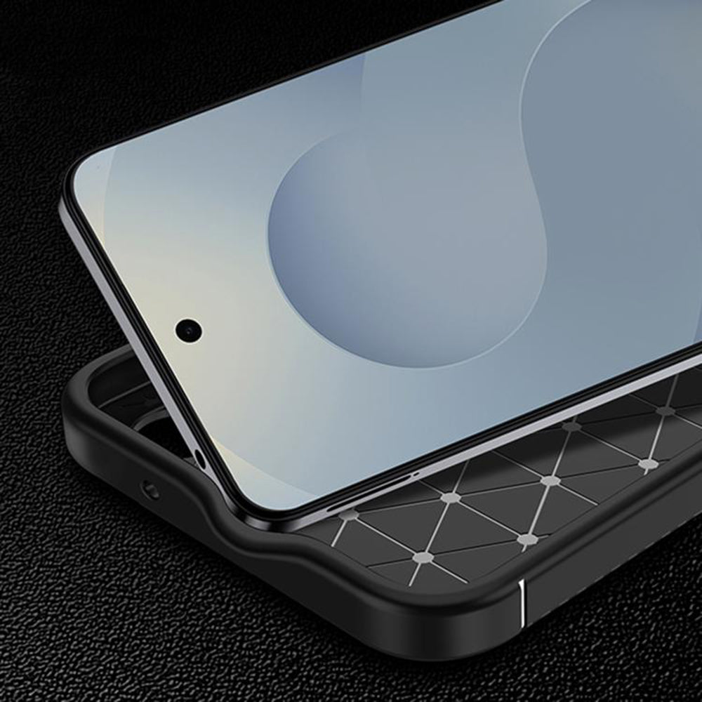 Hülle für Samsung Galaxy S26 Plus, Techsuit, CarbonFiber, Schwarz