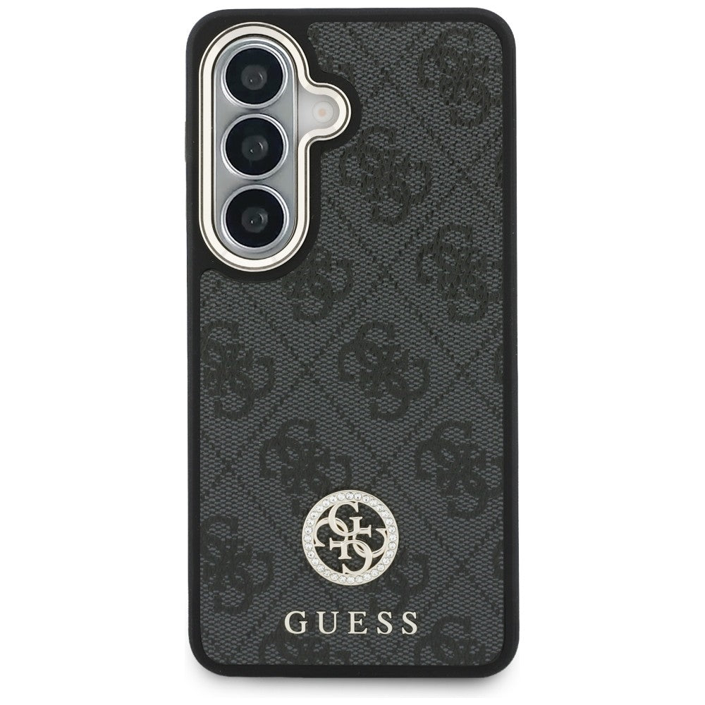 Case for Samsung Galaxy S26 S942, GUESS, 4G Big Rhinestone Triangle Strap, Black
