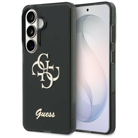 Hülle für Samsung Galaxy S26 S942, Guess, IML Big Metal 4G Script, Schwarz
