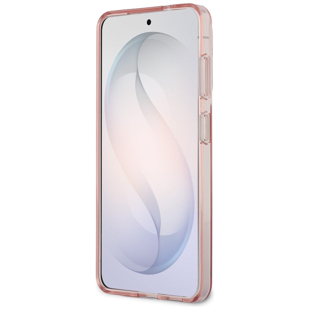 MagSafe Hülle für Samsung Galaxy S26 S942, Guess, IML Gradient Triangle Logo, Rosa