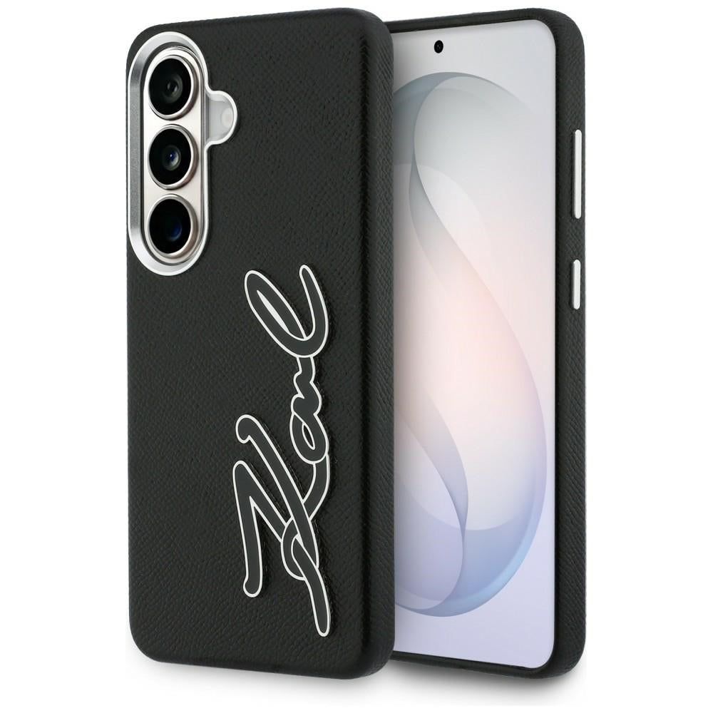 Hülle für Samsung Galaxy S26 S942, Karl Lagerfeld, Signature Resin Logo, Schwarz