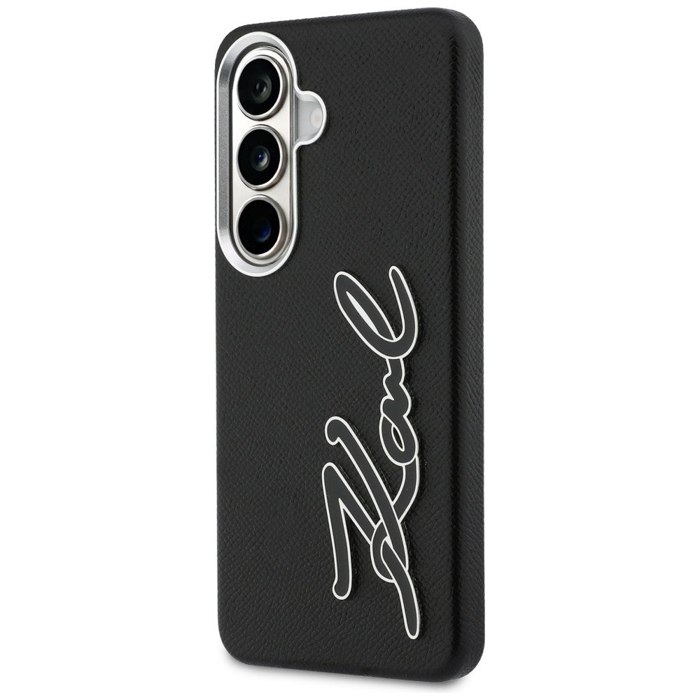 Hülle für Samsung Galaxy S26 S942, Karl Lagerfeld, Signature Resin Logo, Schwarz