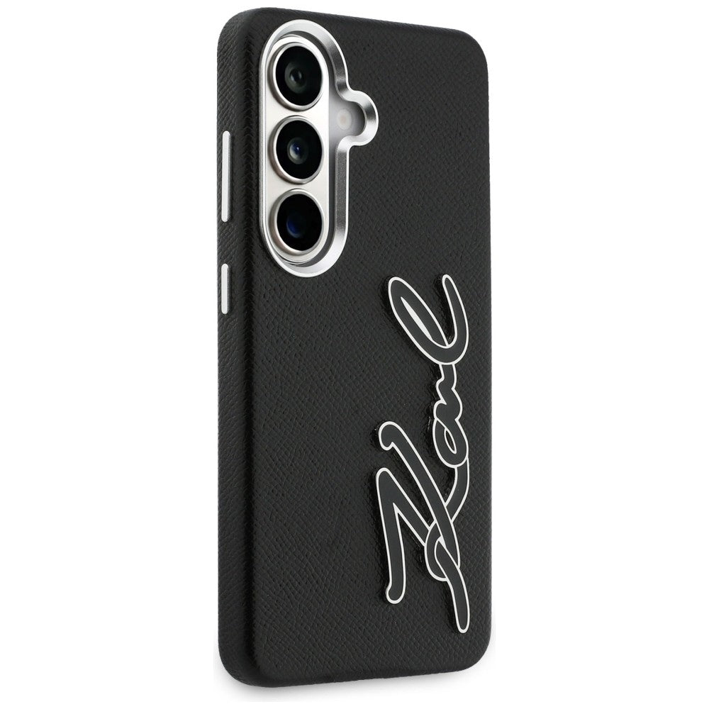 Hülle für Samsung Galaxy S26 S942, Karl Lagerfeld, Signature Resin Logo, Schwarz