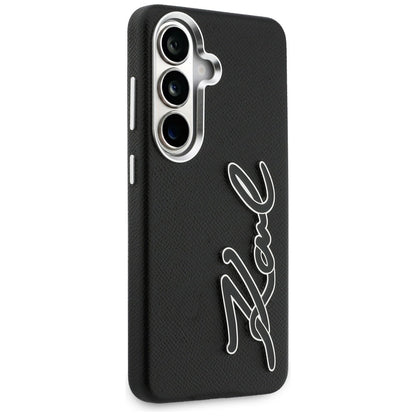 Hülle für Samsung Galaxy S26 S942, Karl Lagerfeld, Signature Resin Logo, Schwarz